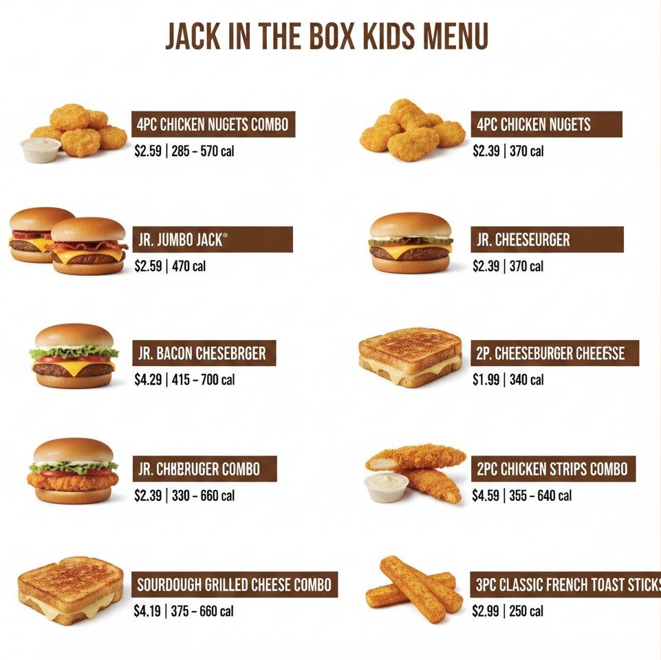 Jack in The Box Kids Menu