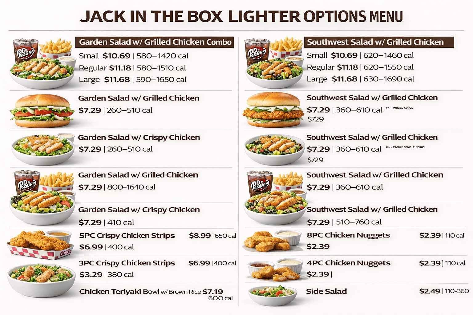 Jack in The Box Lighter Options Menu
